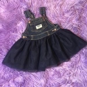 Overall denim and tutu dress